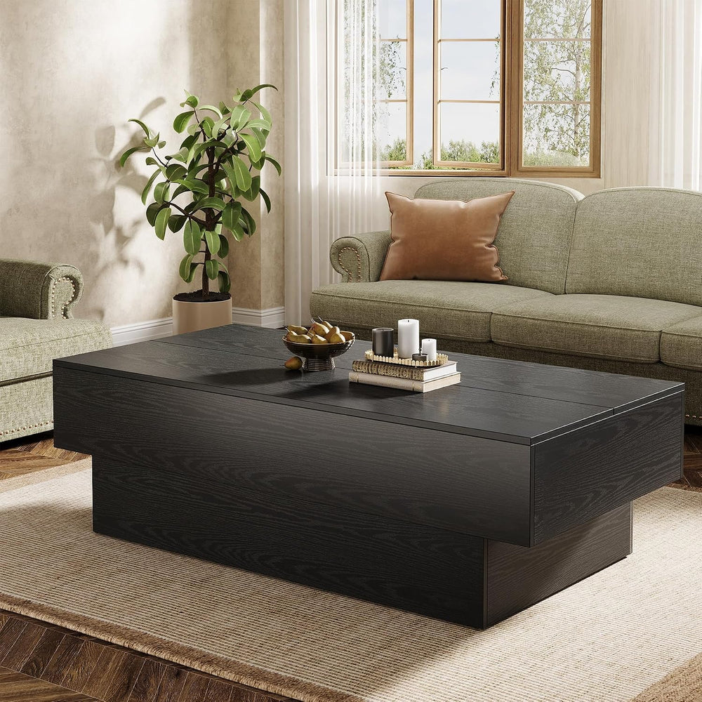 Tribesigns 55-Inch Wooden Coffee Table, Modern Rectangular Tea Table, Large C...