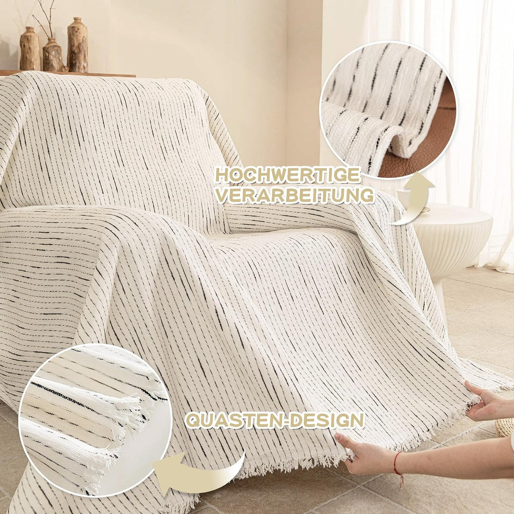 MYSKY HOME Chair Covers Armchair, Recliner Chair Cover Beige Couch Cover, Sof...