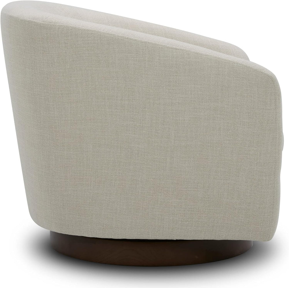 CHITA Swivel Accent Chair, FSC Certified Wood Frame, Fully Assembled, Linen