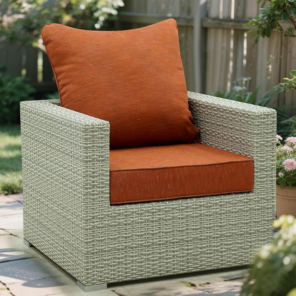 Deep Seat Patio Cushions Set 24 x 22 Inch, Olefin Fabric, Patio Furniture Cus...