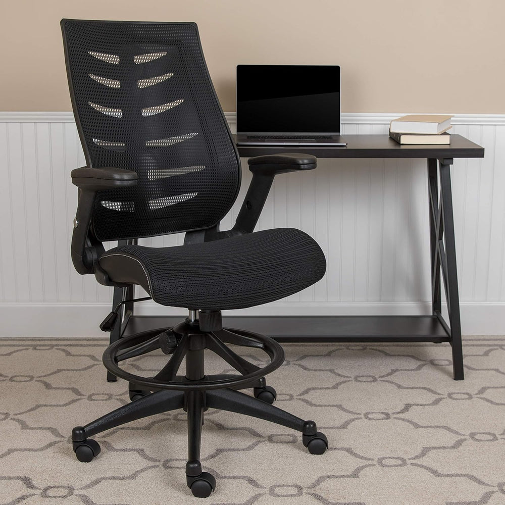 Flash Furniture Kale High-Back Ergonomic Mesh Office Chair with Flip-Up Arms ...