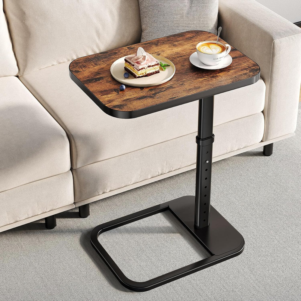 Adjustable Height TV Tray Table for Couch, Flip-Top Design
