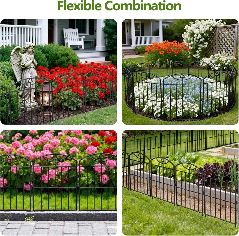 17in (H) x21ft (L), 20 Panels No Dig Decorative Garden Fence