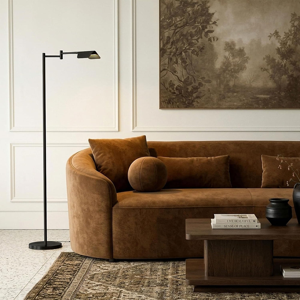 Brightech Leaf Pharmacy LED Reading Lamp, Dimmable Floor Lamp with Easy Rotat...