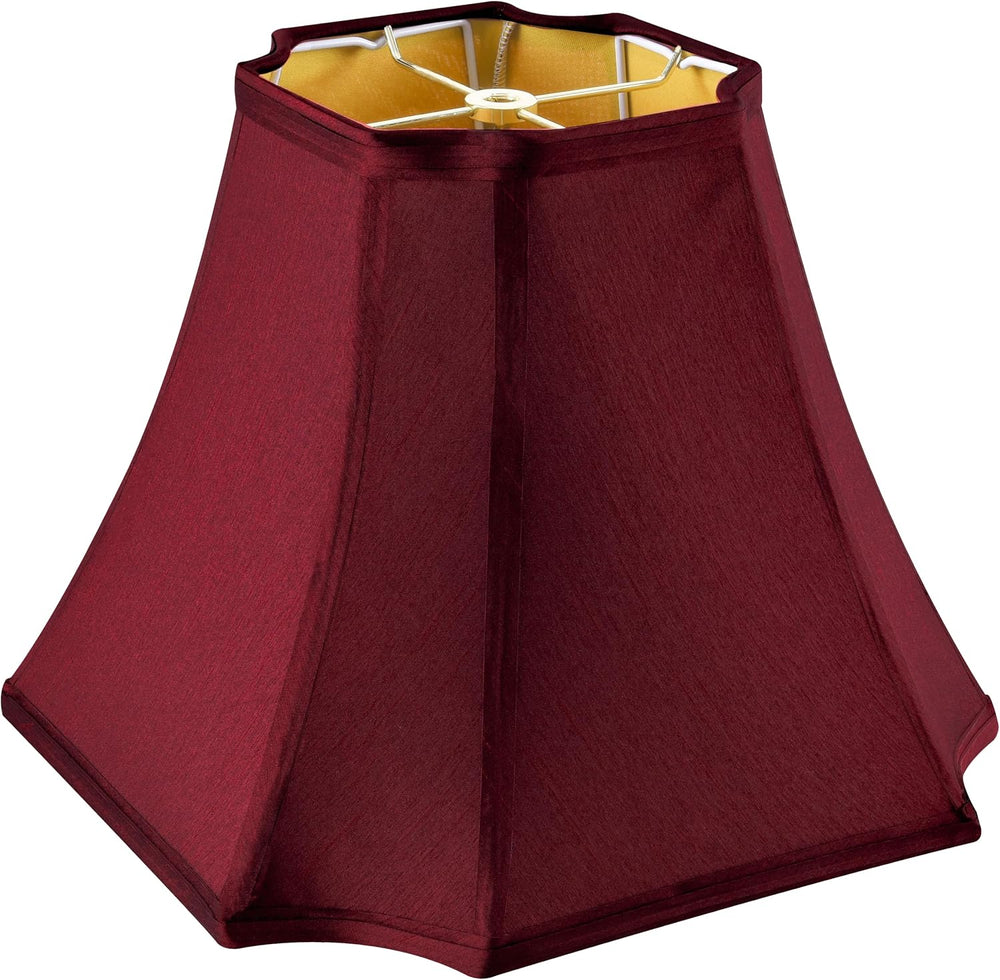 GO&SO Medium Burgundy Lampshade,Square Cut Corner Shade,6.5"x13.2&qu...