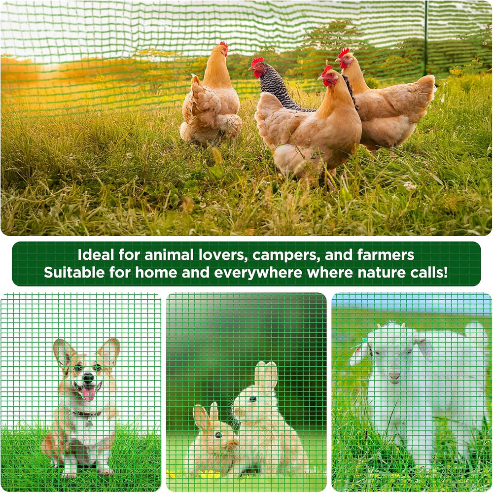 Temporary Fence with Posts,4'x50' Safety Barrier for Dog Snow Plastic...