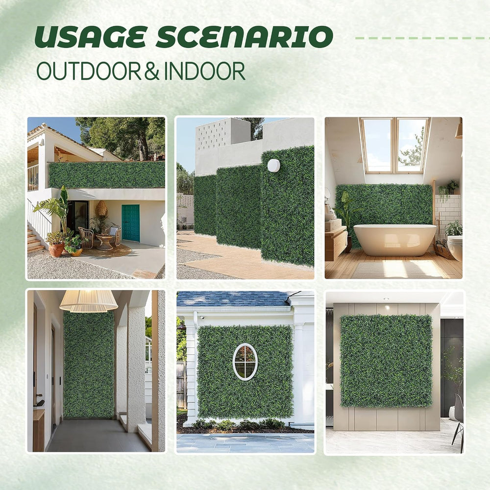 TTTM 40"x120" 33.4 Sqft, UV-Resistant Artificial Boxwood Hedge Roll...