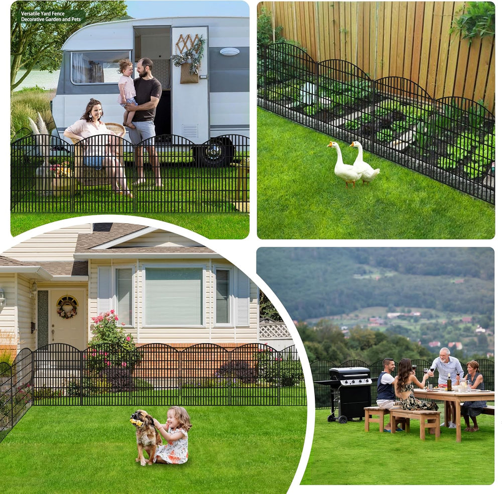 ULIOK 15 Panels Decorative Garden Fence, 32 in(H) X 37.9ft(L) No Dig Fence Pa...