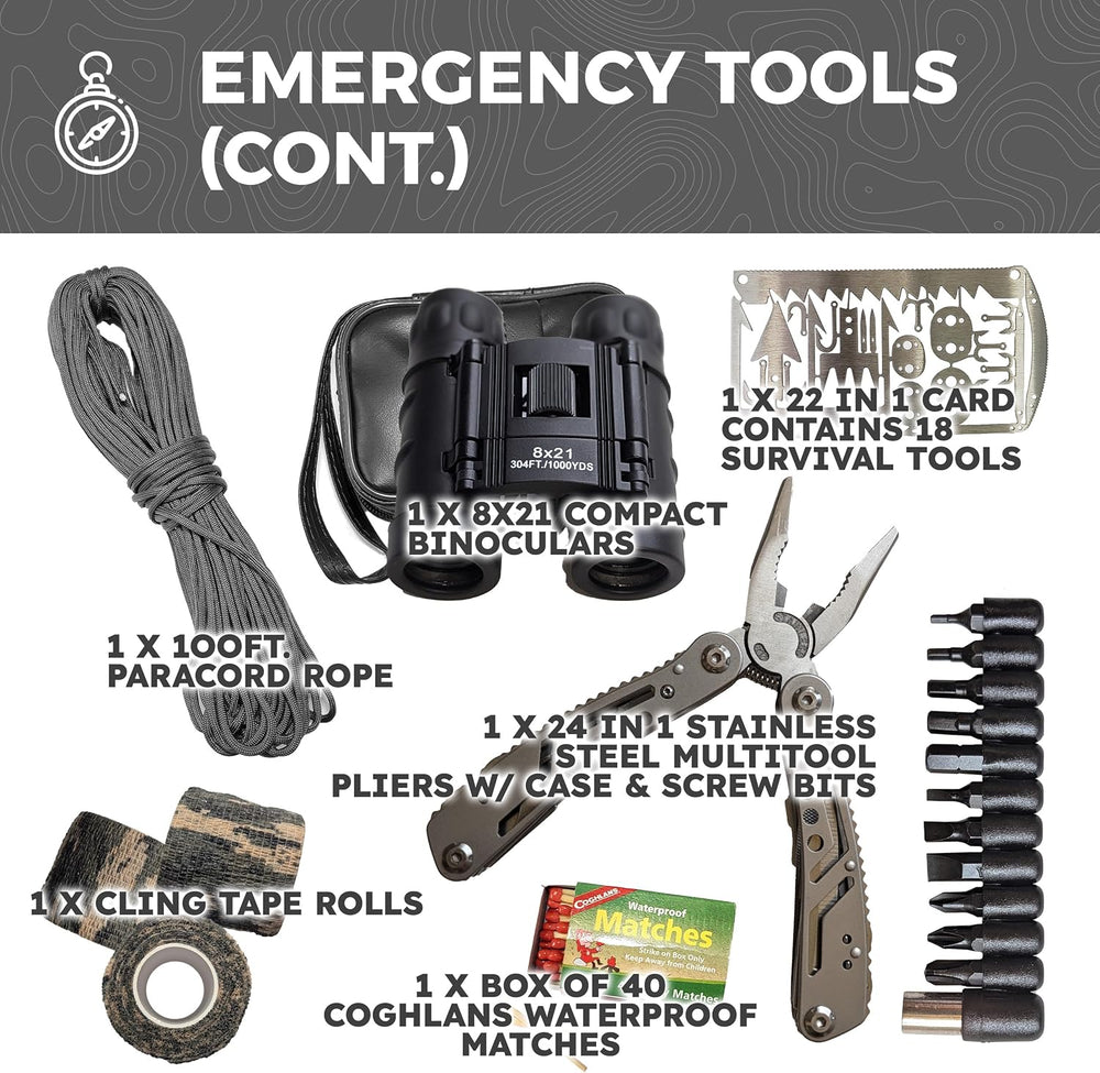 Sirius: Pre-Packed Bug Out Bag - 72 Hour Kit for 2 People - Bugout Backpack S...