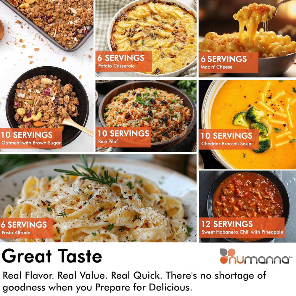 Numanna Family Pack Emergency Food Storage Bucket – 144 Servings, 20 lbs | 1-...