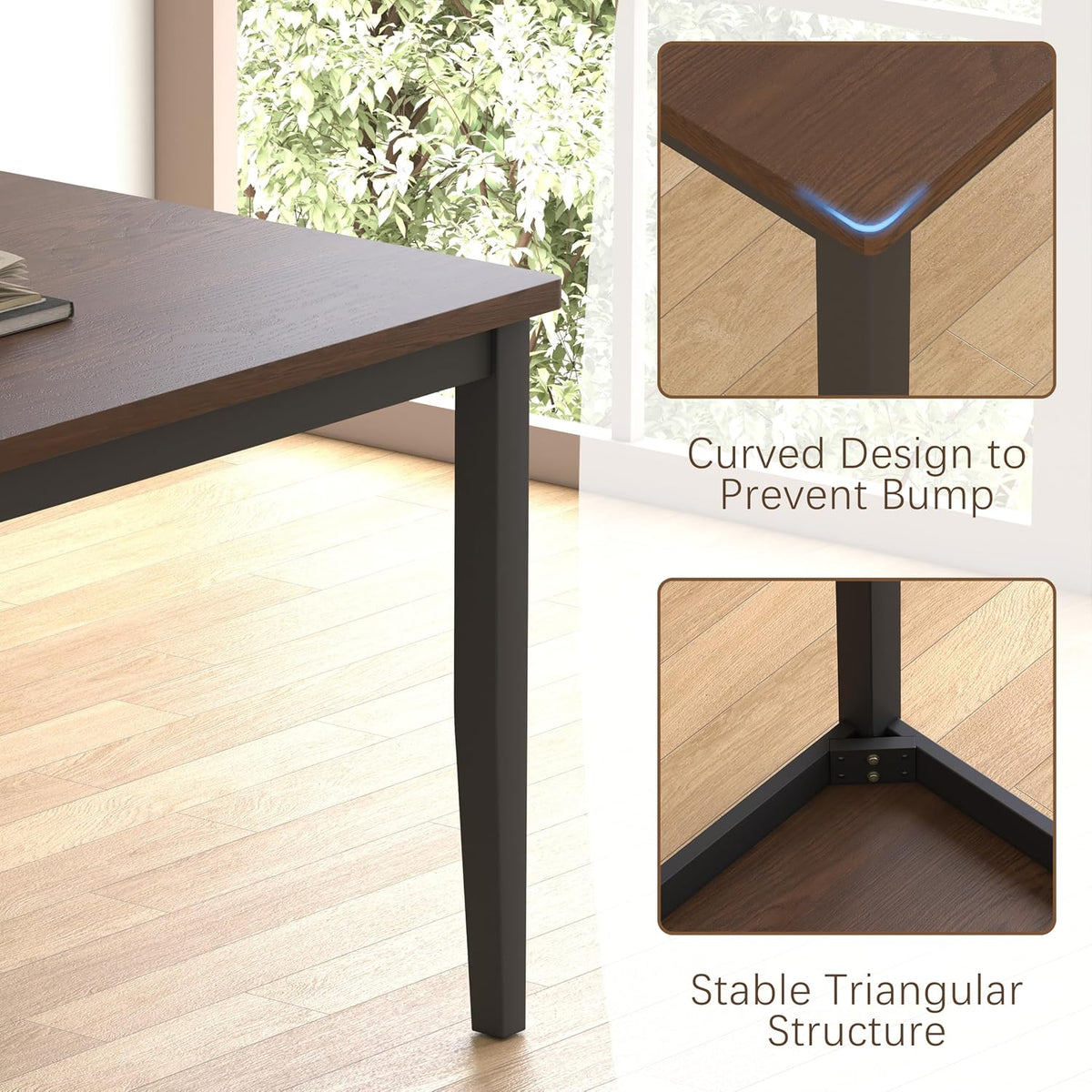 5 piece dining table set, solid wood dining showing dimensions