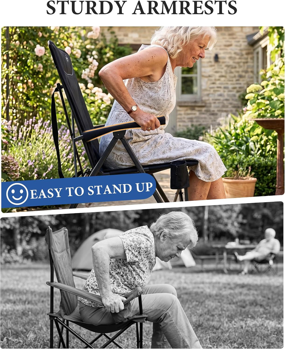 Oversized High Back Folding Camping Chair, 400LBS