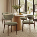 VASAGLE Wooden Dining Chairs Set of 4, Upholstered Kitchen Chairs