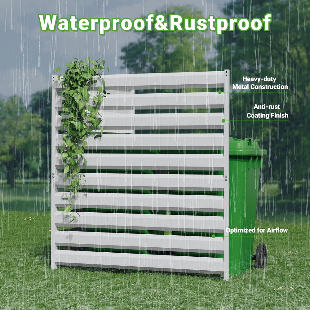 BESFUR 42" H x 38" W Metal Privacy Fence Panels for Outside, Decora...