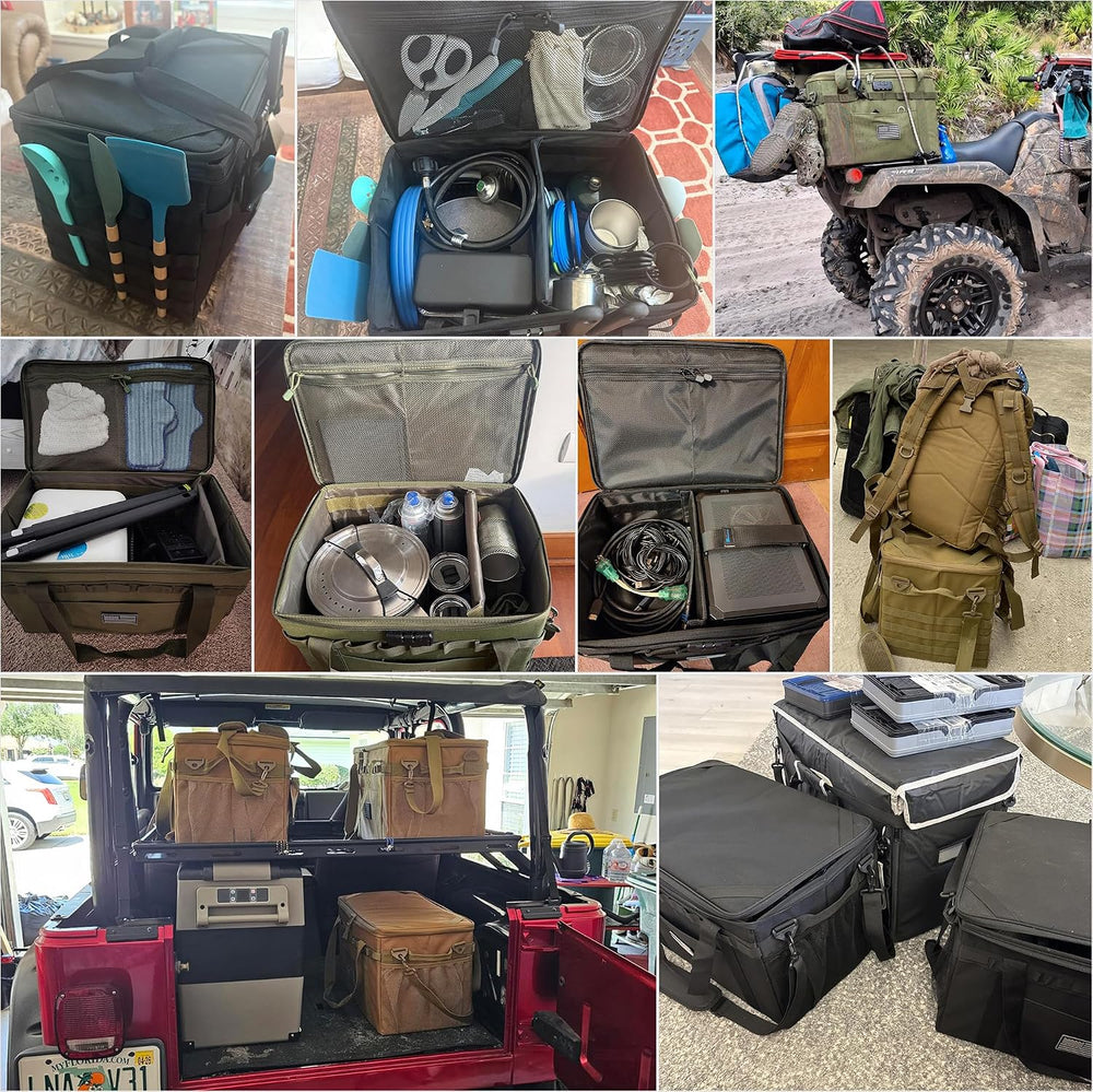 Tactical Camping Storage Bag Utility Tote Bag Camp Kitchen and Trunk Organize...