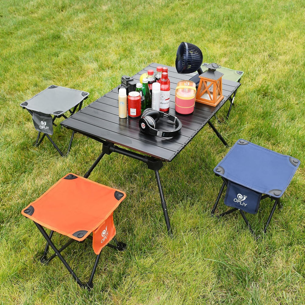 Opliy Camping Stool 2 Pack,13.5 Inch Portable Folding Stool for Outdoor Garde...
