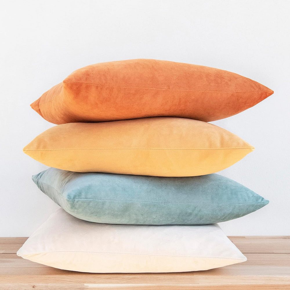 MONDAY MOOSE Decorative Throw Pillow Covers Cushion Cases, Set of 4 Soft Velv...