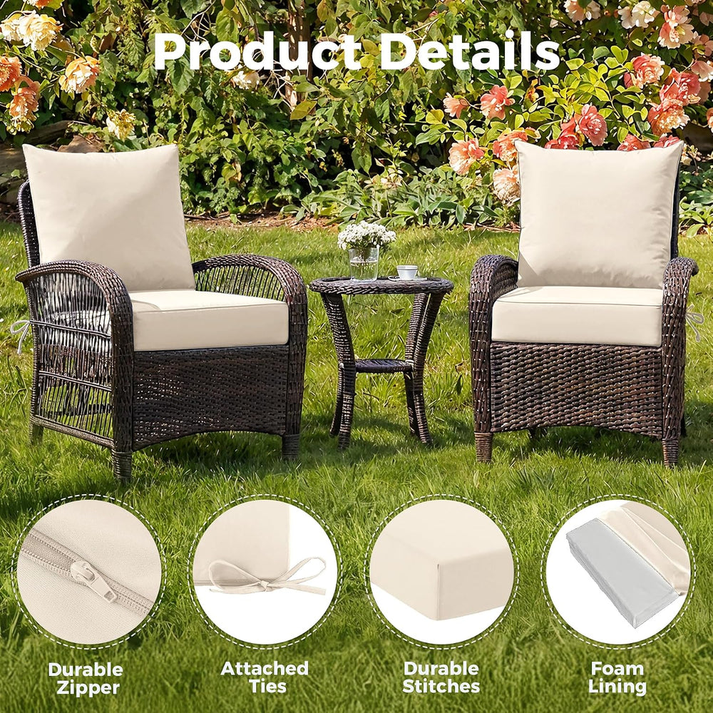 Deep Seat Patio Cushions Set of 1, 24x24x5.75 Inch, Waterproof Outdoor Chair ...
