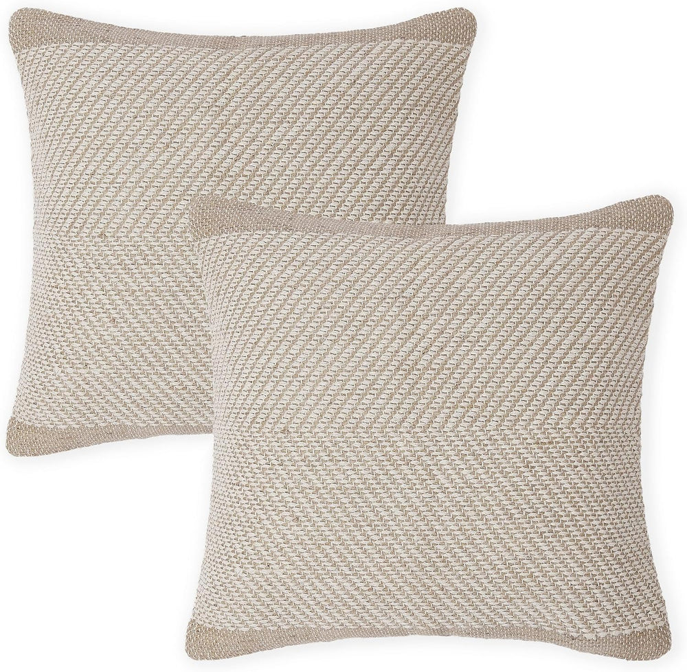 · REDEARTH · Boho Textured Handwoven Throw Pillow Cases - Artisanal Chevron