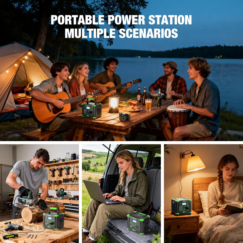 Portable Power Station 330W, 288.6Wh Solar Generator for Outdoor Home