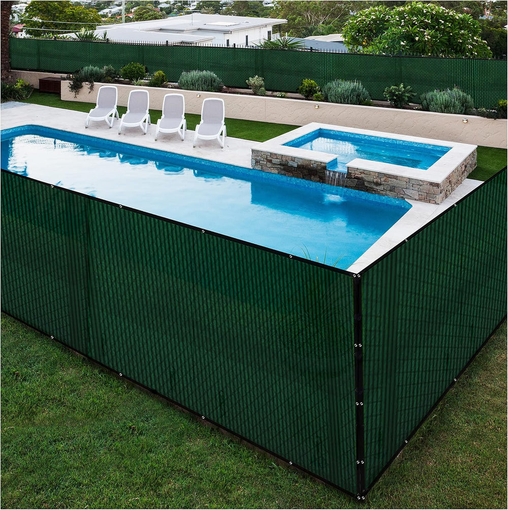 Chain Link Fence Privacy Screen 6'x100' Green, Windscreen Mesh Outdoor