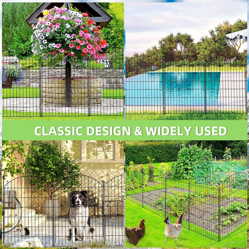 Decorative Garden Fence, 40in (H) x 24ft(L) No Dig Fence