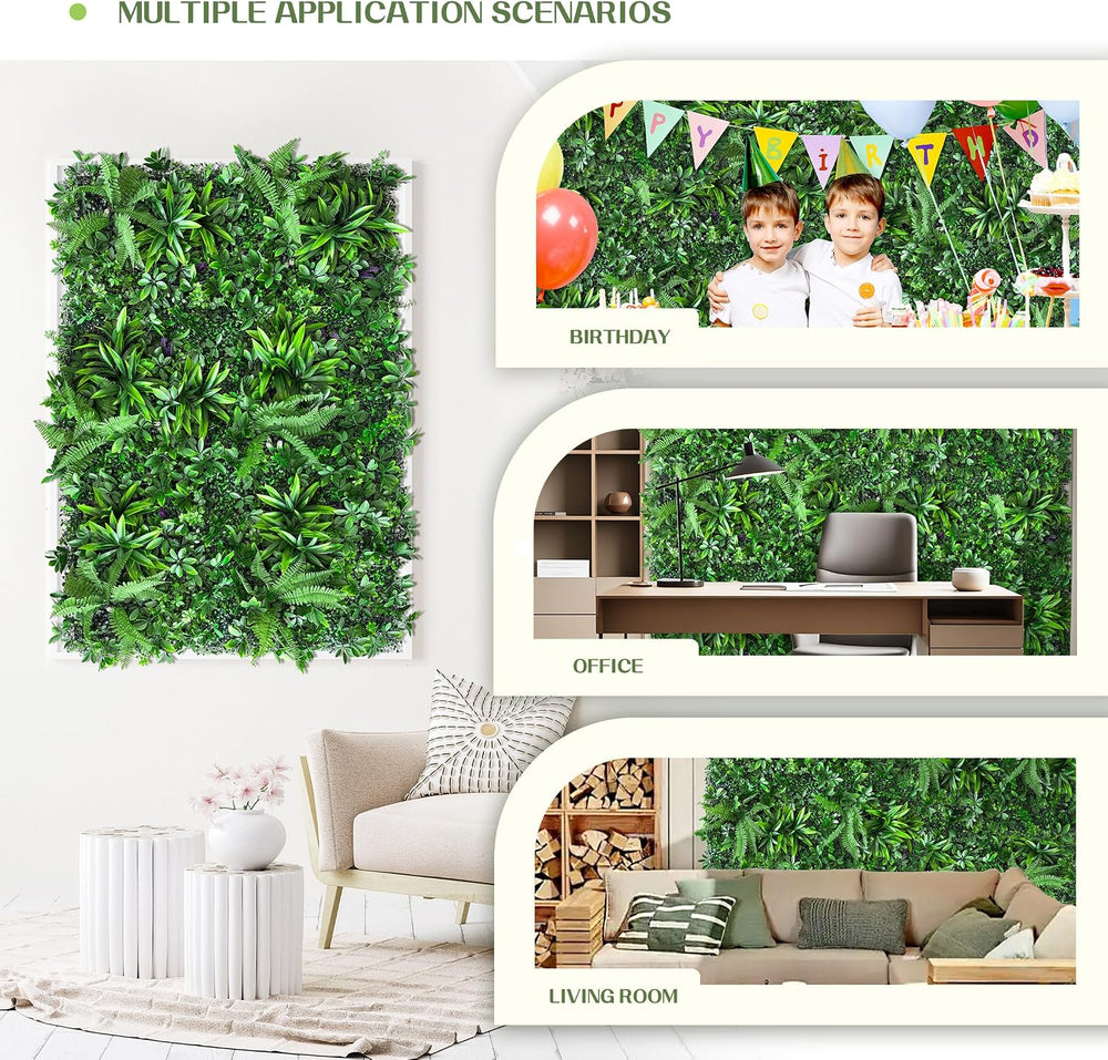 TTTM Artificial Greenery Boxwood Leaf Roll Panels: 72"x144" (72 SQFT)