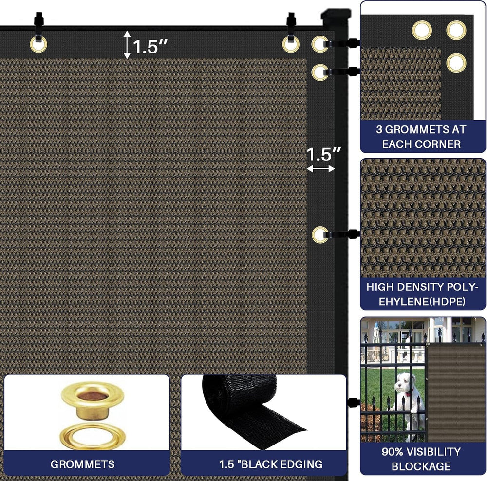 Windscreen4less 4' x 50' Privacy Fence Screen Heavy Duty Windscreen F...