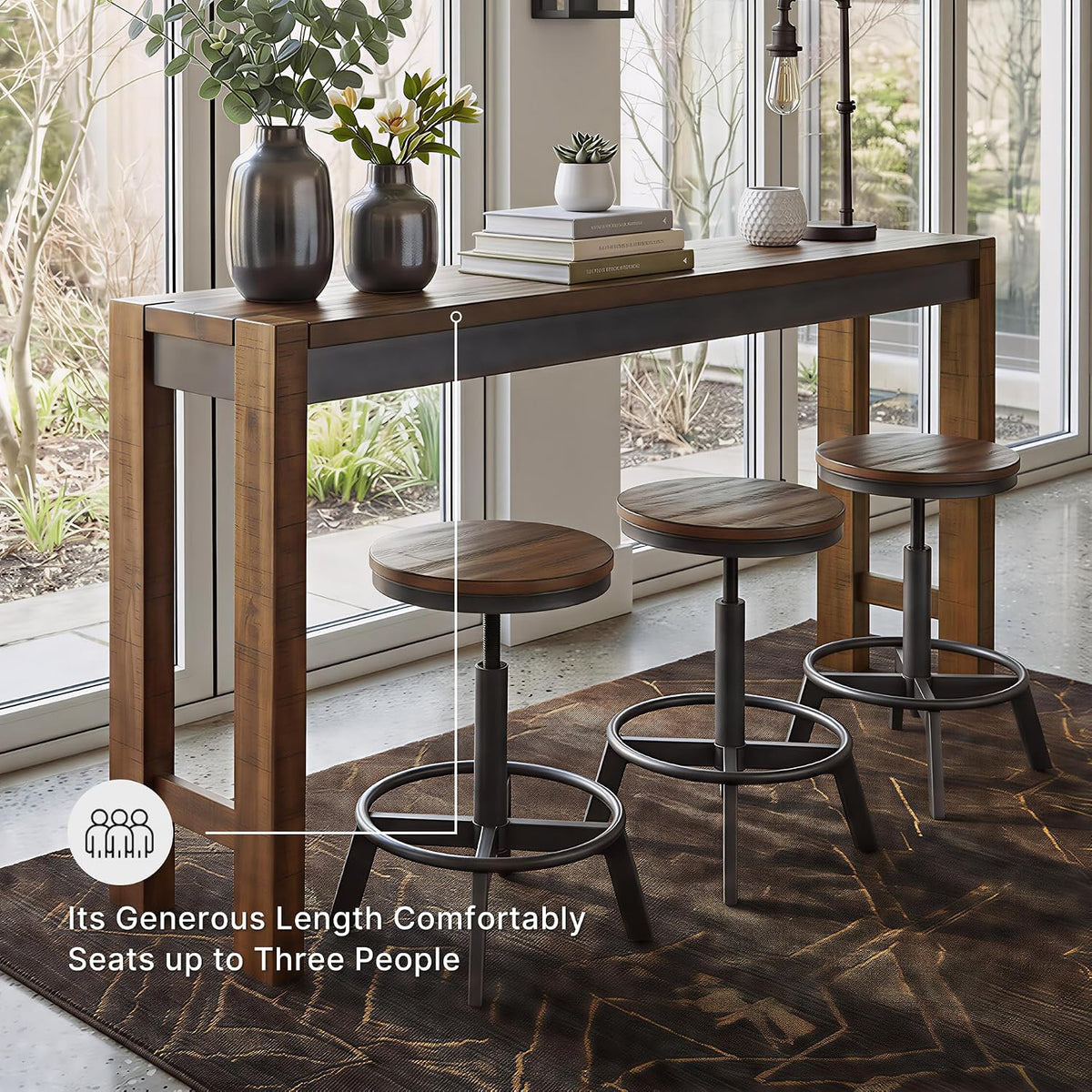 Signature Design by Ashley Counter Height Dining Table, 72-in Behind Couch