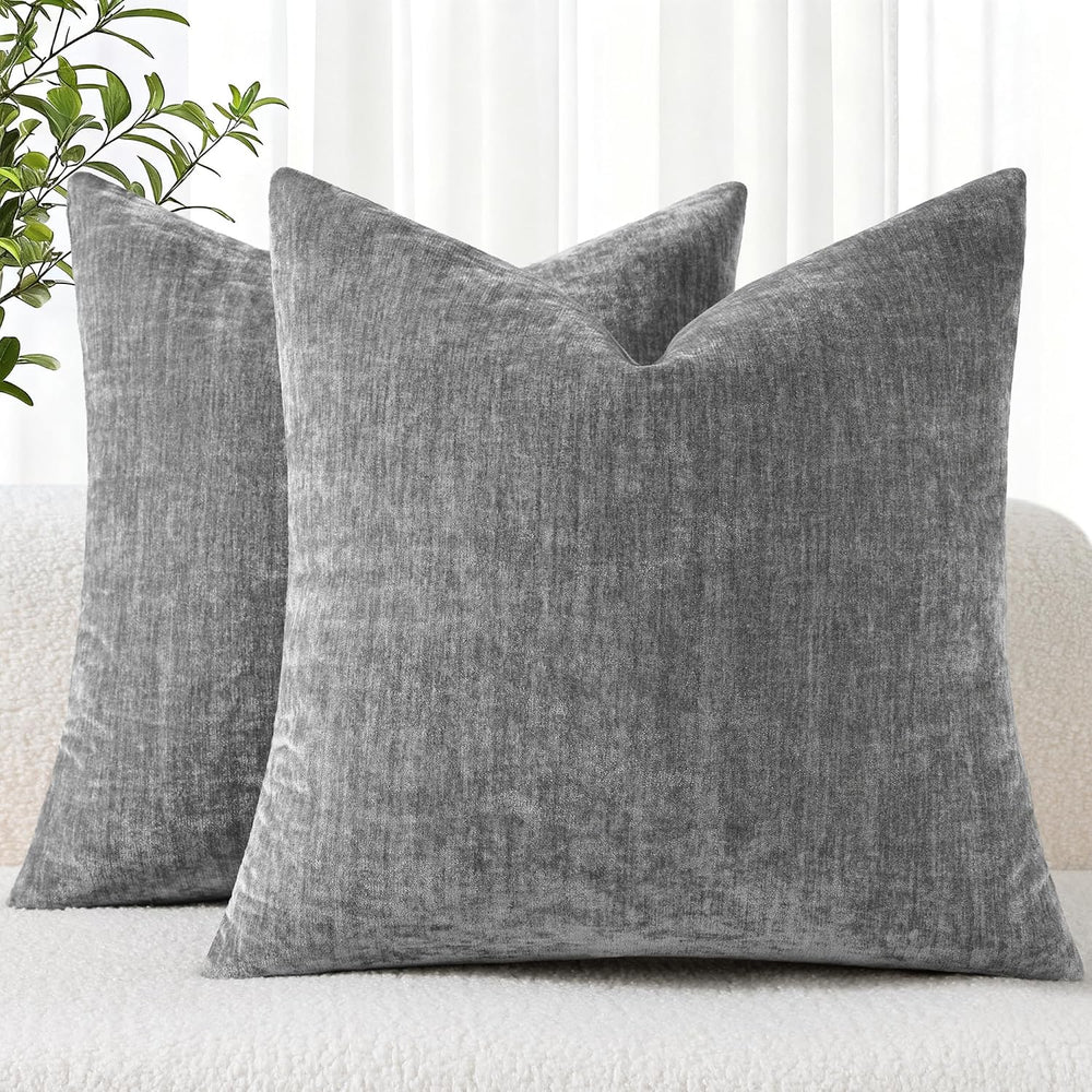 decorUhome Christmas Dark Grey Throw Pillow Covers 26X26 Set of 2