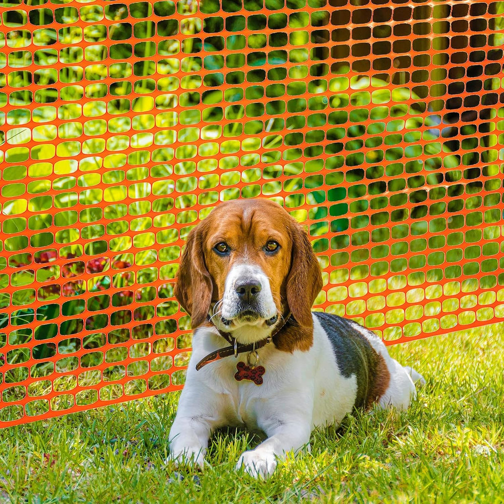 DOEWORKS Plastic Safety Fence, 4 ft x 100 ft Barrier Netting, Orange