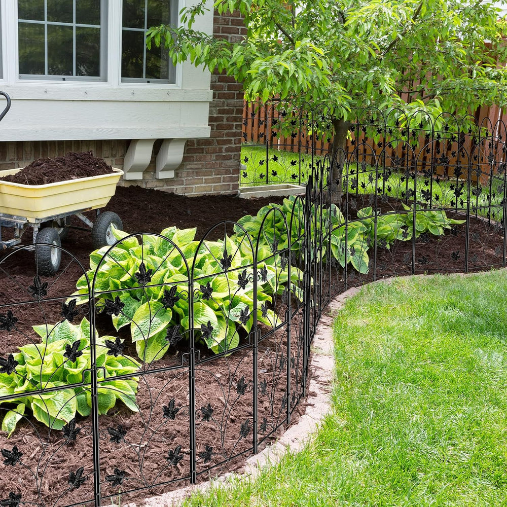 10 Pack Decorative Garden Fence Panels No Dig Fencing, Total 38in (H) x 10ft ...