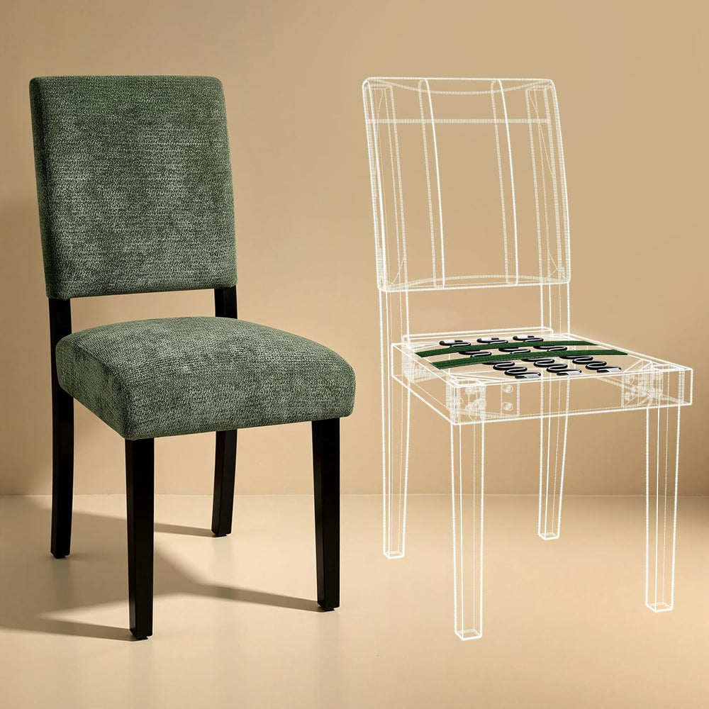 HOMYZOO Dining Chairs Set of 2, Upholstered Dining Room Chairs with Padded Se...