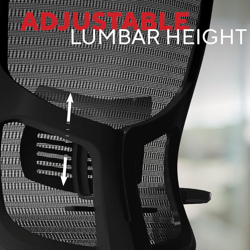 Staples Kroy Ergonomic Mesh Task Chair, Lumbar Support, Adjustable, Black