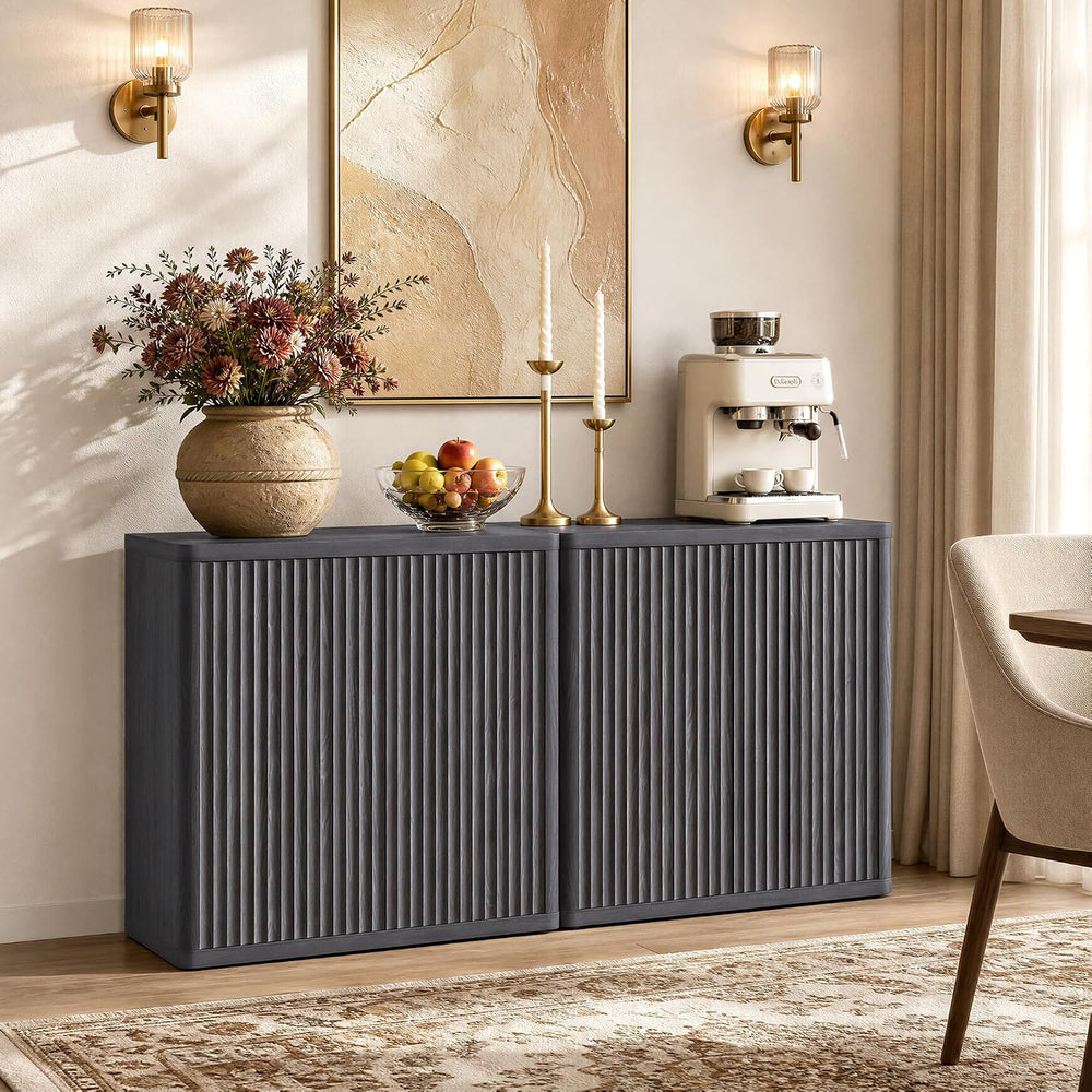 SICOTAS Buffet Cabinet with Storage 34.6" Sideboard Accent Modern Creden...