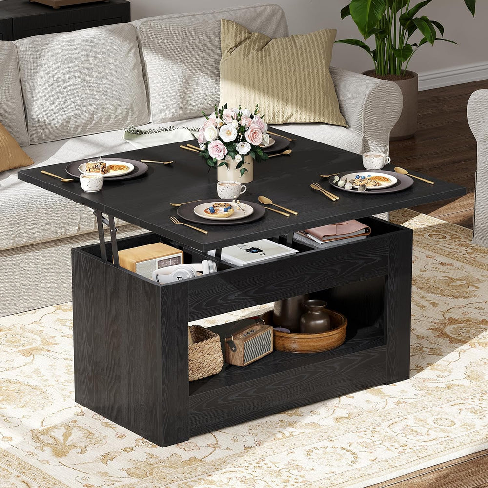 UNIQUITE 40" Lift Top Coffee Table, 4 in 1 Multi-Function Lift Coffee Ta...