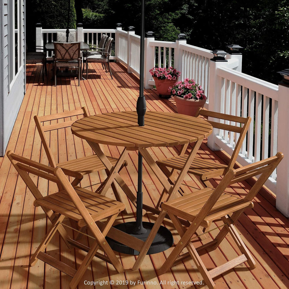 Furinno TIOMAN Outdoor Foldable Patio Table, Natural