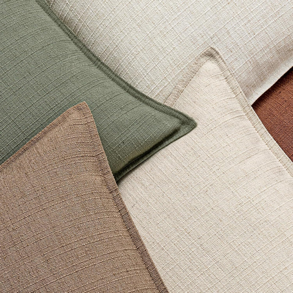 MIULEE Thick Textured Decorative Throw Pillow Covers 22x22 in Natural Beige