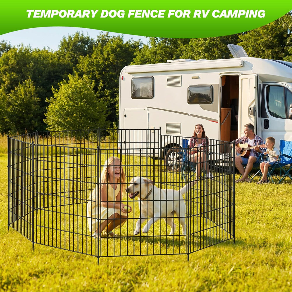Toolterritary 15 Panels No Dig Decorative Garden Fence with Gate, 40in(H) x 3...