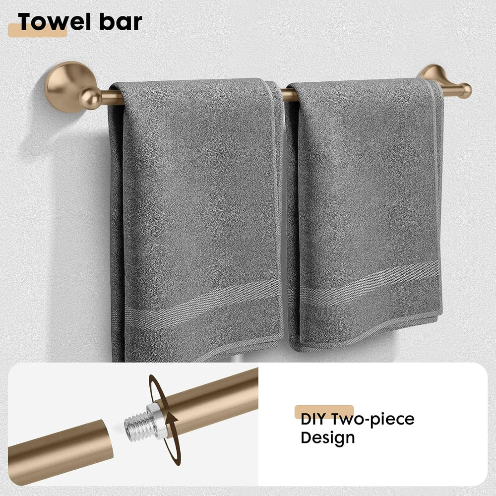 Classic 4 Pcs Champagne Bronze Bathroom Hardware Accessories Set