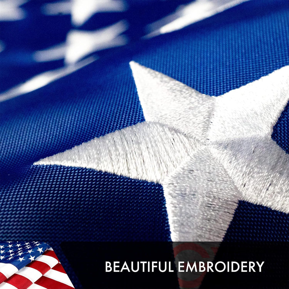 G128 American USA Flag | 3x5 Ft | Double ToughWeave Series Double Sided Embro...