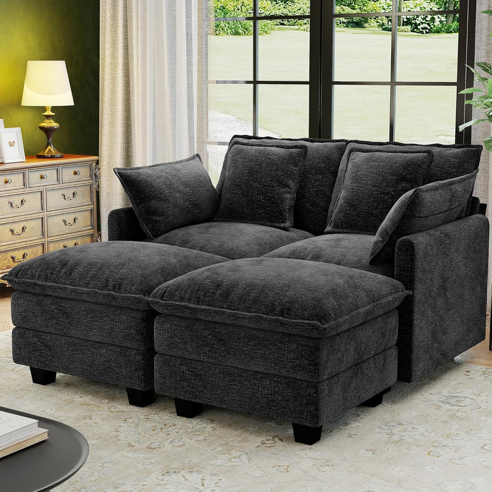 Hanherry 58" Cloud Couch Sectional Modular Sofa, Deep Seat Couches with ...