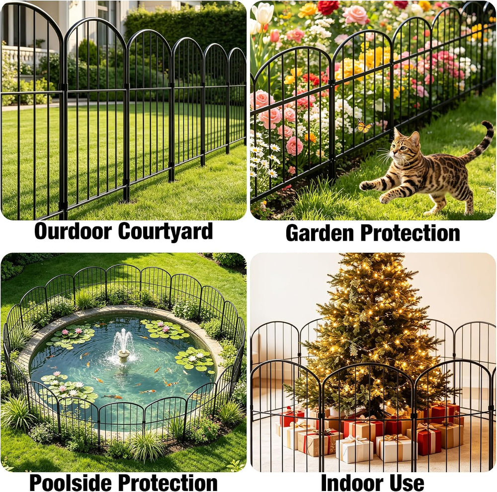 Decorative Garden Fence 24in (H) x 21ft (L), 20 Panels No Dig Garden Fencing ...