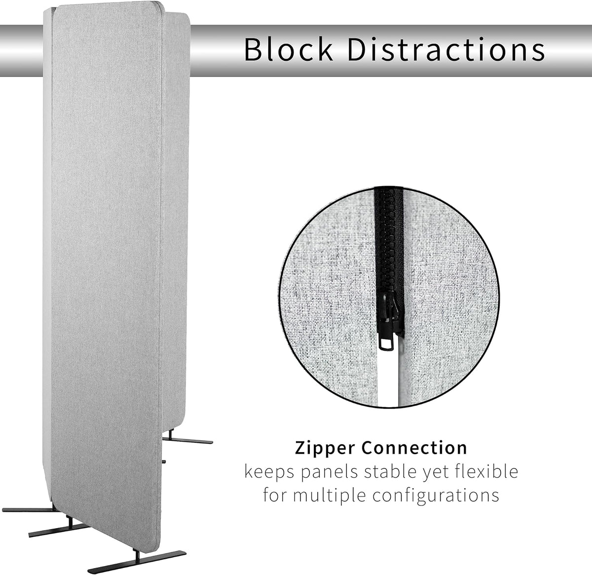 VIVO Gray Freestanding 72 x 66 in Privacy Panel, PP-3-T072G