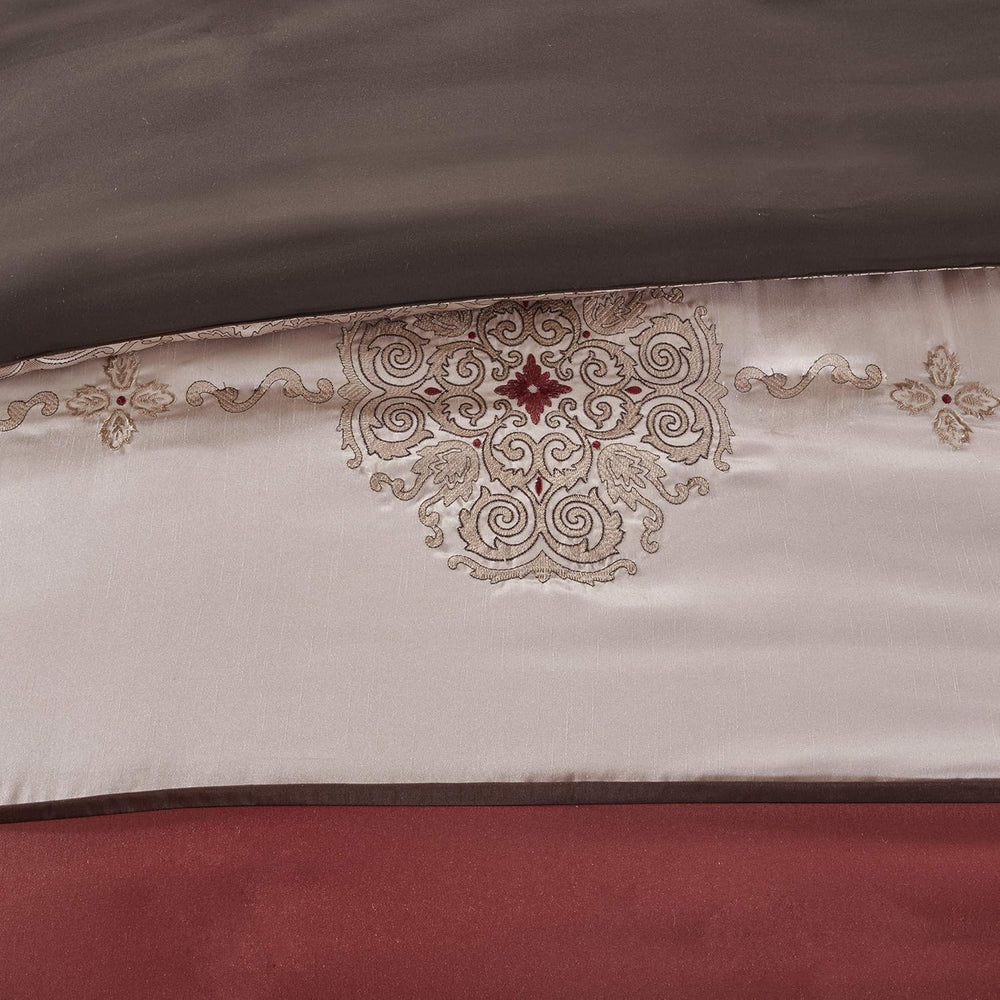 Madison Park Essentials King Comforter Set, 24 Piece Room in a Bag Red