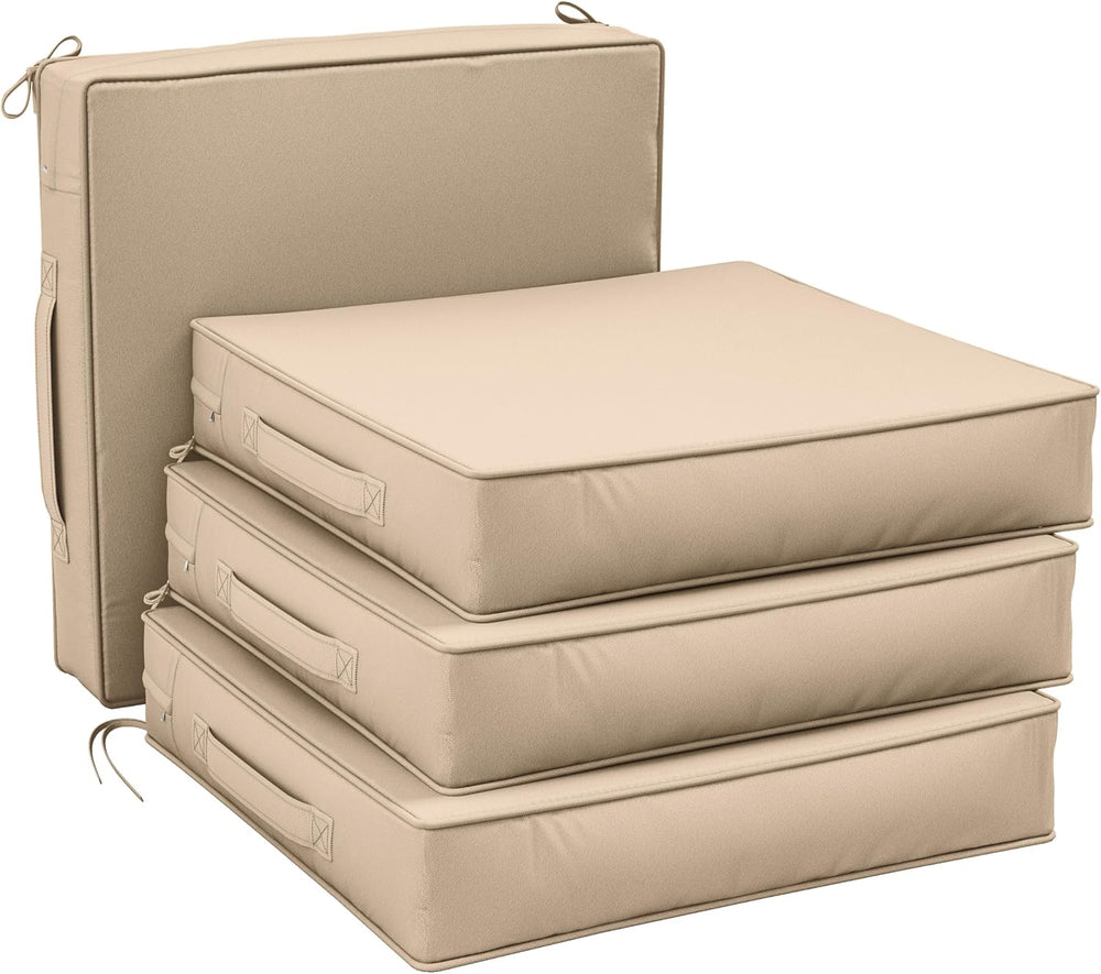 Patio Chair Cushions 22 x 22 x 4 Inch Waterproof Outdoor Seat Cushions for Pa...