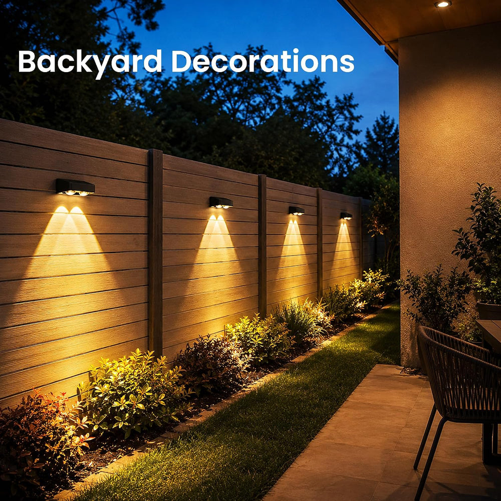 Solar Fence Lights Outdoor, Color Changing, Waterproof IP65, 20 Pack