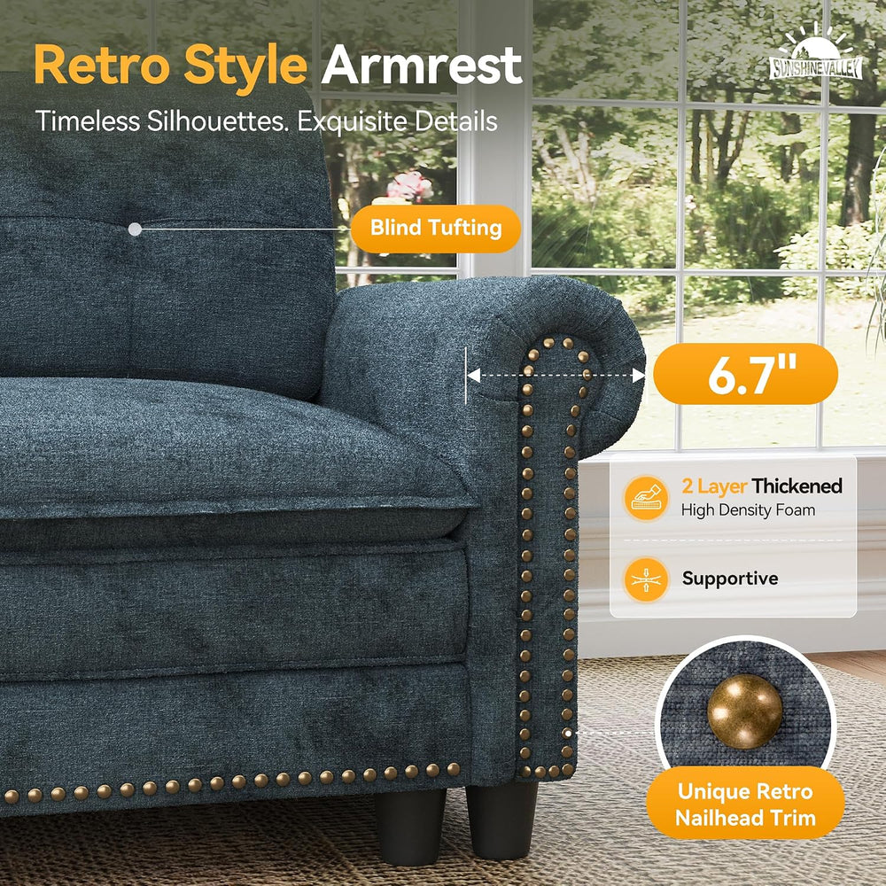 SUNSHINE VALLEY Modular Sectional Sofa Set Living Room 2-Piece Deep Seats