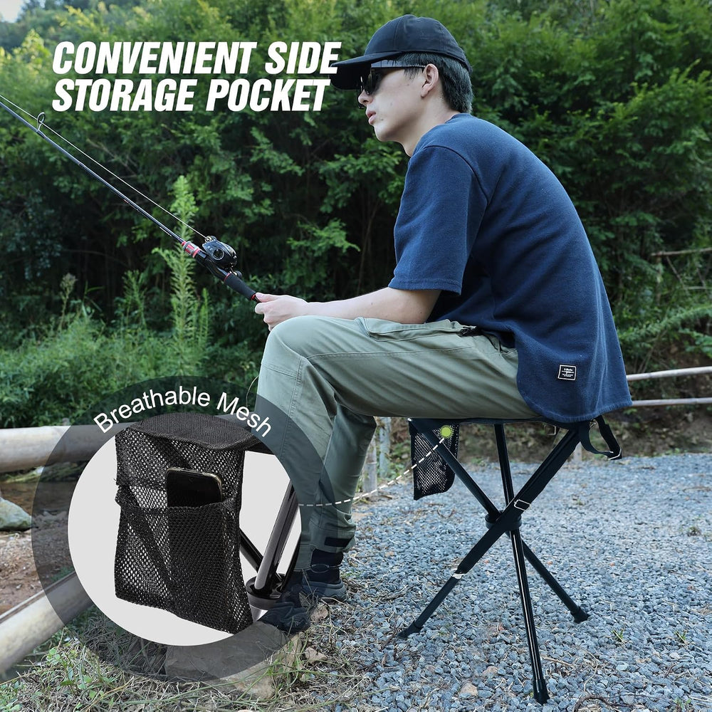 REDCAMP 2 Pack Extra Tall Folding Tripod Stools for Adults