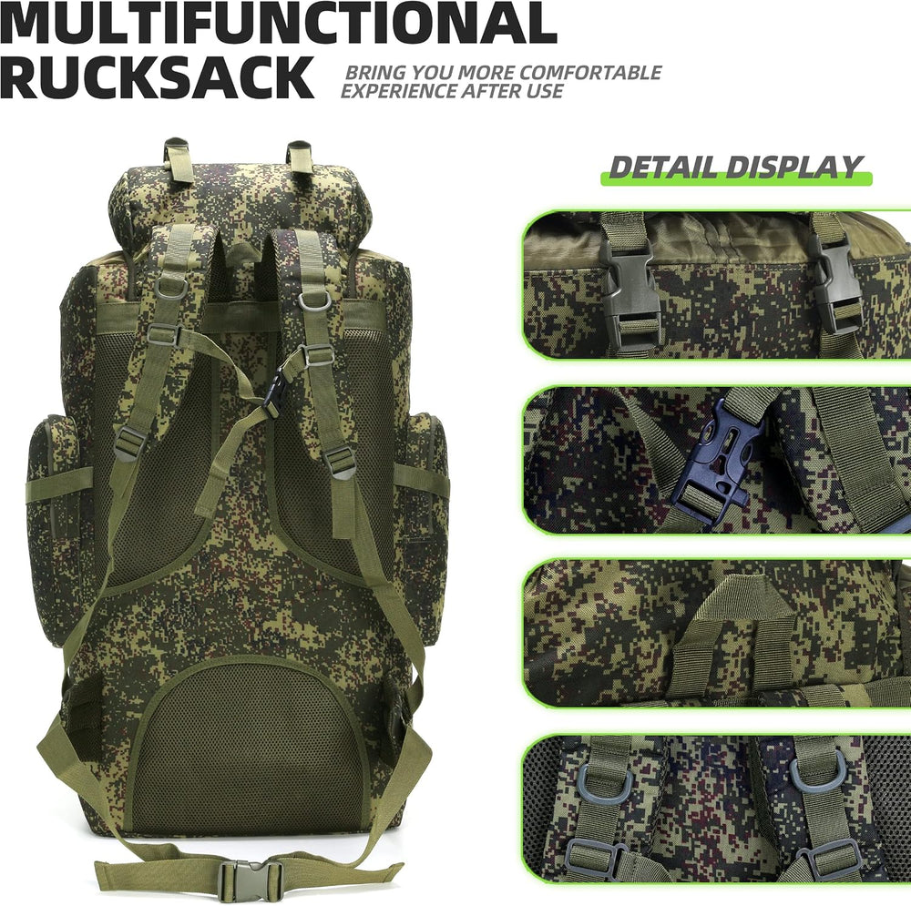 King'sGuard 100L Camping Hiking Backpack Molle Rucksack Military Camping ...